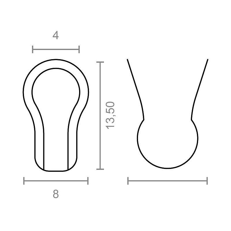 ENGANCHE CADENA BOLAS CDN08 CROMO BRILLO CROMO BRILLO 8 6 4MM 135 ACERO 100 