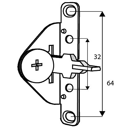 ENGANCHE FRONTAL REGULABLE PARA CAJON ENG01 NIQUELADO 
