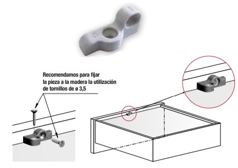 ESCUADRA CONECTOR FONDO CAJON 90º 16X15X12 GRIS 