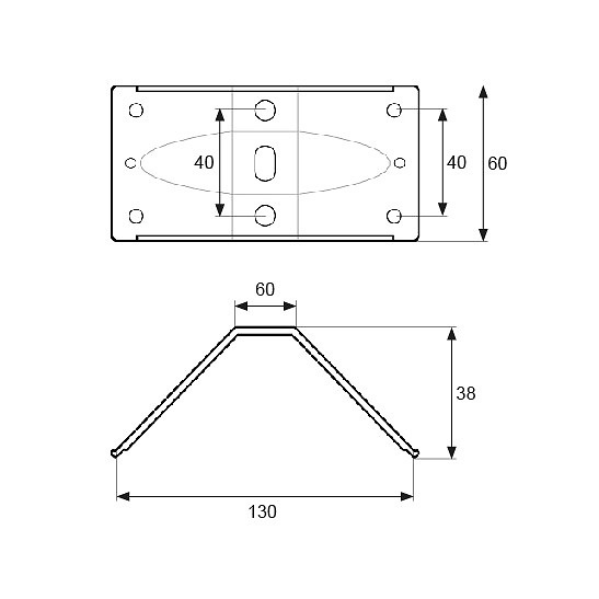 ESCUADRA MESA ESM02 60x38x60mm ZINCADO 