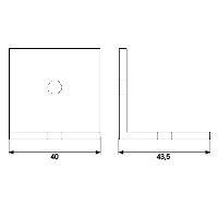 ESCUADRA UNION PANEL 90º CB08 INOX 