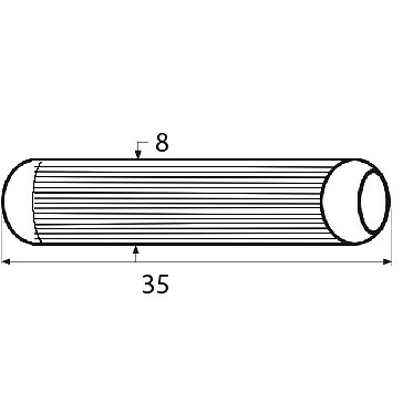 ESPIGA MADERA ENS05 HAYA 8 8 35 HAYA 100 
