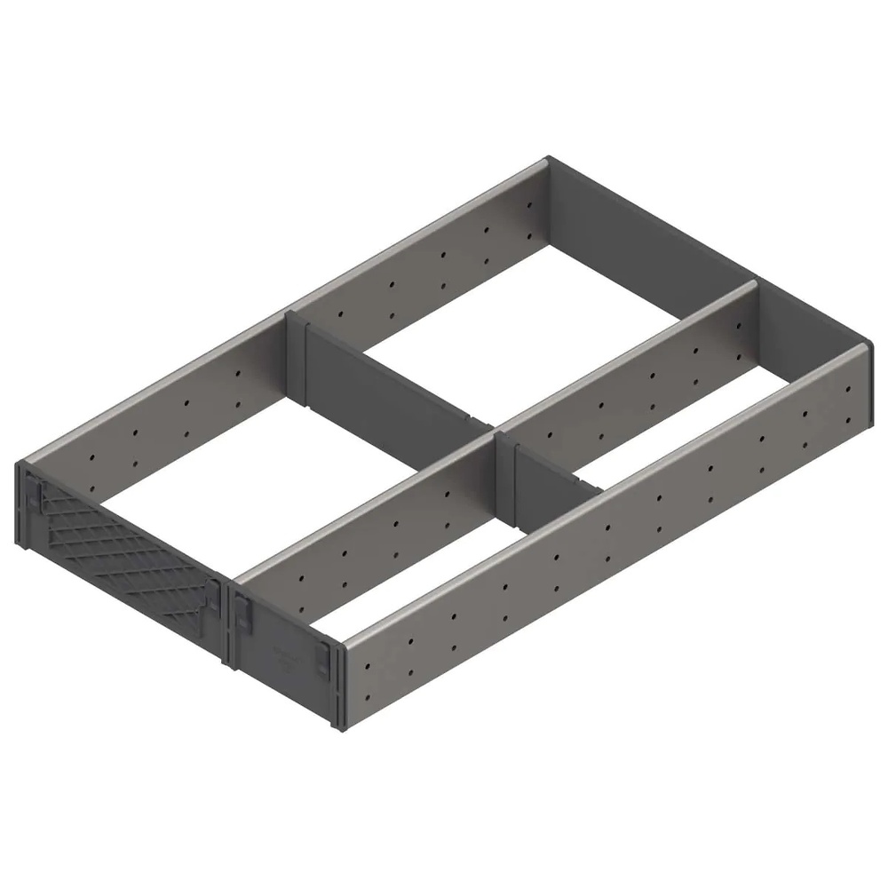 EUROBOX PLUS DIVISORIOS MODULARES SIN GAVETAS BLUM ORGA-LINE DIVISOR 4 HUECOS 64,2 MM 291 MM ZSI.500FI3 500 MM ACERO INOX 