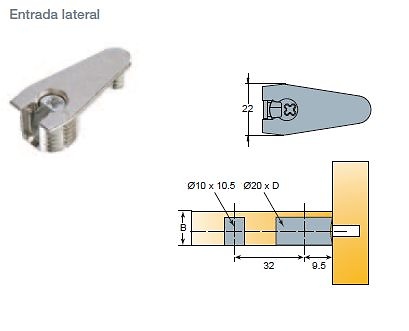 EXCENTRICA S6 D:20 QUICKFIT-EXPANDO SIST.32 PLASTICO GRIS 18-19 MM 14 MM 1000 LATERAL 1000 12,5 MM 15-16 MM LATERAL NIQUEL 1000 14 MM 18-19 MM LATERAL NIQUEL 1000 12,5 MM 15-16 MM LATERAL PLASTICO GRIS 