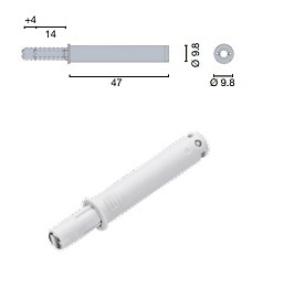 EXPULSOR PUSH OPEN SHORT CORTO EMBUTIR Y SOBREPUESTO 