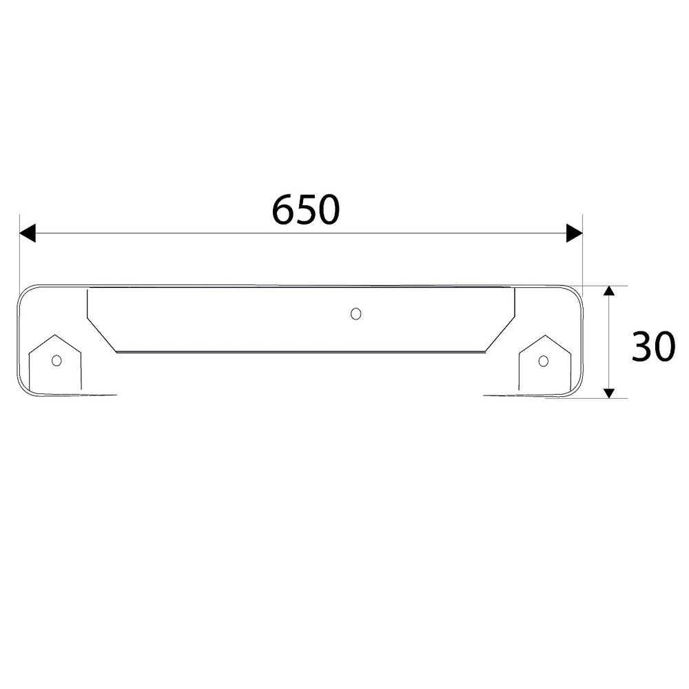 EXTENSION ENCIMERA ENC03 650MM BLANCO 20 30 650 ALUMINIO 1 