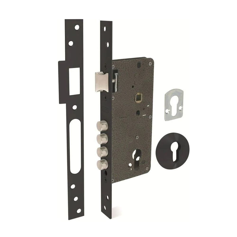 EZCURRA 700B CERRADURA EMBUTIDA DE GOLPE Y LLAVE NEGRO 50 MM 174 MM 278 MM 25 MM 77 MM RECTO ACERO 85 MM 174 MM 25 MM 278 MM 50 MM 77 MM 85 MM ACERO NEGRO REDONDO 