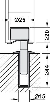 FANTOM TOPE Y RETENEDOR OCULTO MAGNETICO PARA PUERTAS 