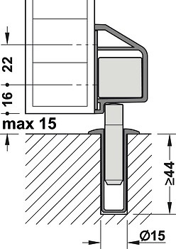 FANTOM TOPE Y RETENEDOR SOBREPUESTO MAGNETICO PARA PUERTAS 
