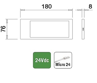 FOCO LED K-PAD IR LUZ HOMOGENEA SENSOR ENCENDIDO PROX. CAJON O PUERTA NEGRO A 24V 
