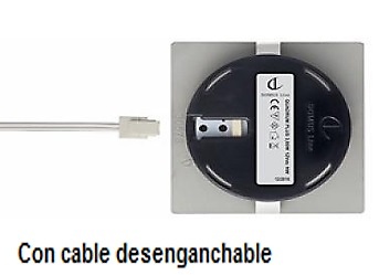 FOCO LED QUADRUM EMPOTRAR LUZ HOMOGENEA PLATA MATE Y NEGRO A 12V 