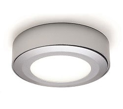 FOCO LED SMALLY SOBREPONER LUZ HOMOGENEA PLATA MATE Y NEGRO A 12V 