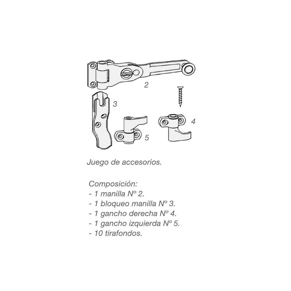 GABASTRI ESPAÑOLETA PARA VENTANAS 