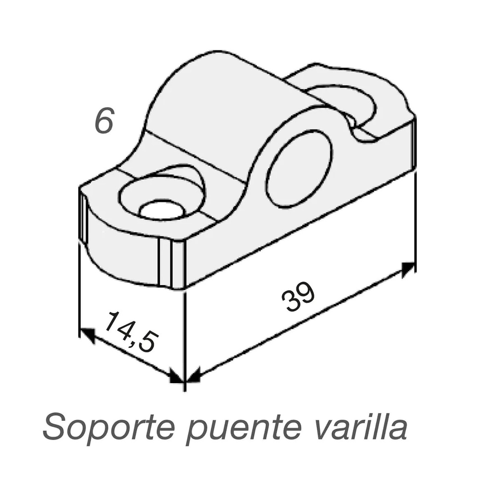 GABASTRI SOPORTE PUENTE VARILLA PARA LAS ESPAÑOLETAS 