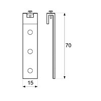 GANCHO COLGADOR CG01 70x15mm ZINCADO 