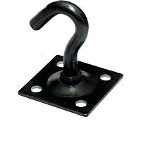 GANCHO CON PLACA FIJO AP07 NEGRO 55 45 45 ACERO 10 1 45 55 ACERO NEGRO 