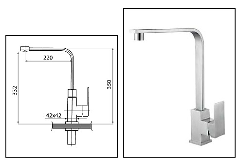 GRIFO COCINA INOX STYLE 