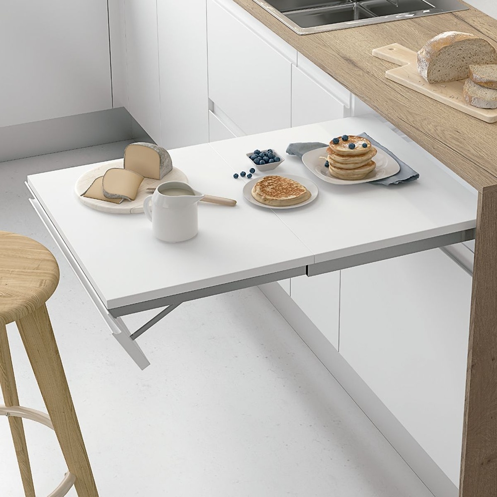 GUÍA PARA MESA EXTRAIBLE DE 2 PIEZAS CON FRONTAL ABATIBLE 