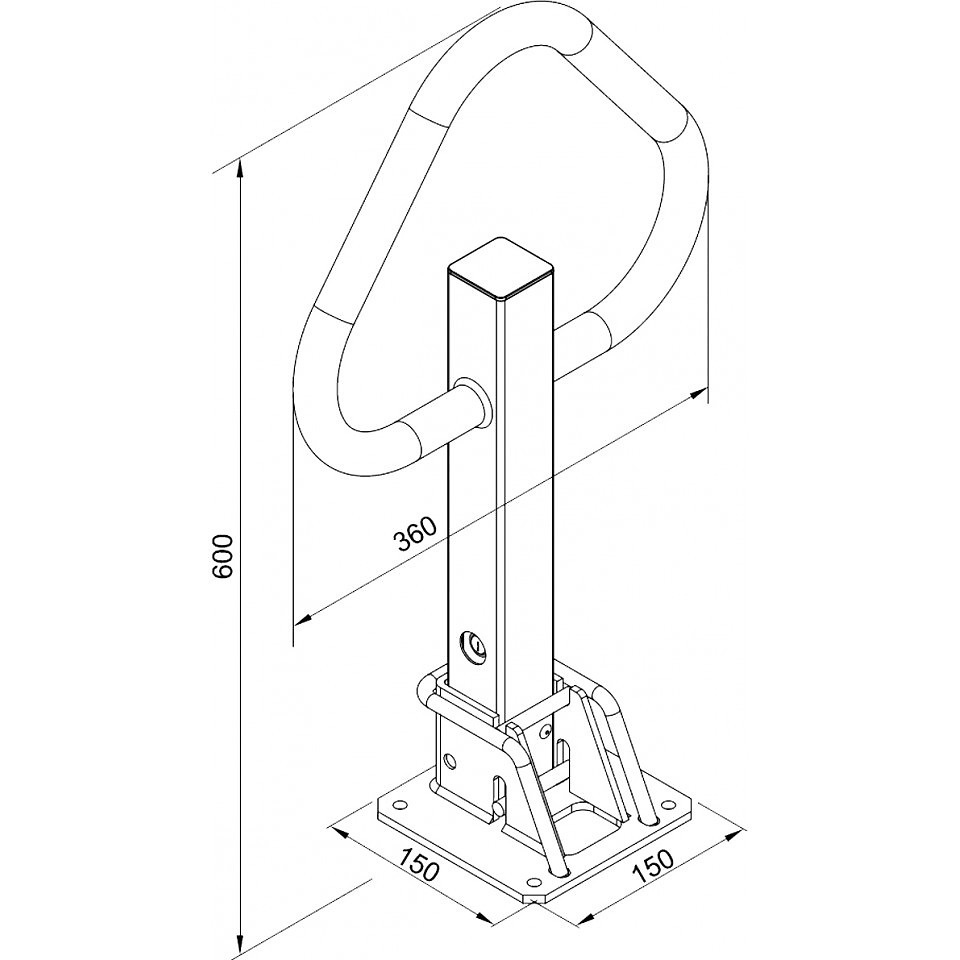 GUARDAPARKING VERTICAL GPK01 600mm AMARILLO 