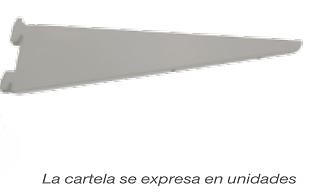 GUIA CREMALLERA DOBLE Y CARTELA GRIS ACERO 17 CMS UNIDAD GRIS ACERO 22 CMS UNIDAD GRIS ACERO 37 CMS UNIDAD GRIS ACERO 47 CMS UNIDAD 