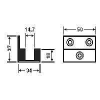GUIA INFERIOR CORREDERA CB21 INOX 
