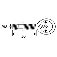 HEMBRILLA CON TUERCA SOLDADA HM01 INOX Y ZINCADA ZINCADO 3 11 43 ACERO 100 1 11 3 43 ACERO ZINCADO 