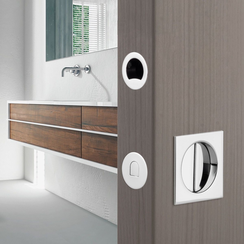 HOOKY ZERO CUADRADO KIT CERRADURA-MULETILLA-DEDAL PARA PUERTA CORREDERA 