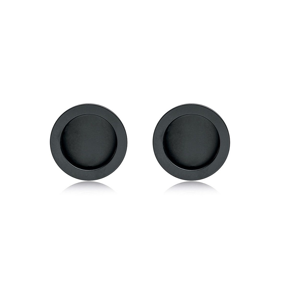 HOOKY ZERO REDONDO KIT DE CAZOLETAS-DEDAL PARA PUERTA CORREDERA CROMO MATE LATON LATON NEGRO MATE 