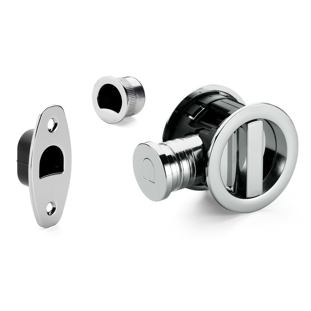 HOOKY ZERO REDONDO KIT DE CERRADURA-MULETILLA-DEDAL PARA PUERTA CORREDERA 