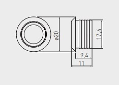 INTERRUPTOR TÁCTIL REGULABLE 12V CC, MÁX.20W, CABLE DE 1500 MM, CROMADO 