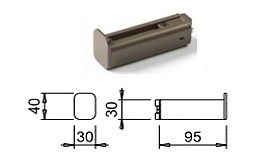 IO-D SISTEMA APLIQUE-ESPEJO BAÑO 230V BRONZE 40MM 95MM TOALLERO 