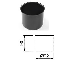 IO-D SISTEMA APLIQUE-ESPEJO BAÑO 230V NEGRO MATE 90 mm 92MM VASO 