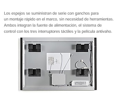 IO-D SISTEMA APLIQUE-ESPEJO BAÑO 230V 