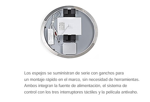 IO-S SISTEMA APLIQUE-ESPEJO BAÑO 230V 