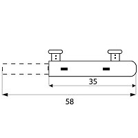 JUEGO GUIA PORTATECLADO GC14 350mm ZINCADO ZINCADO 57 10 350 ACERO 1 