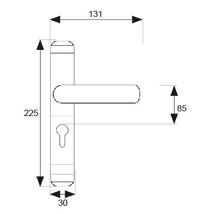 JUEGO MANILLA CON BOCALLAVE 6824 ALUMINIO 