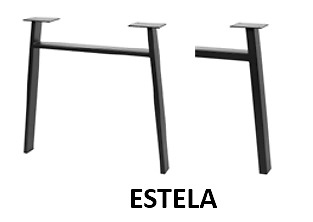 JUEGO PATA MESA MODELO INDUSTRIAL NEGRO ACERO 
