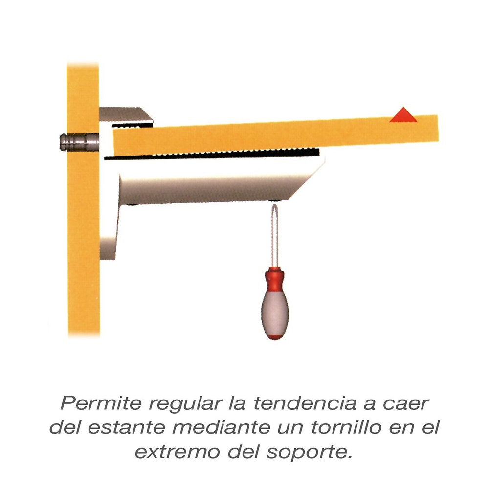 JUEGO SOPORTE BALDA KAIMAN CON REGULACIÓN DE NIVEL REGULABLE EN EL EXTREMO 7 A 41 MM 