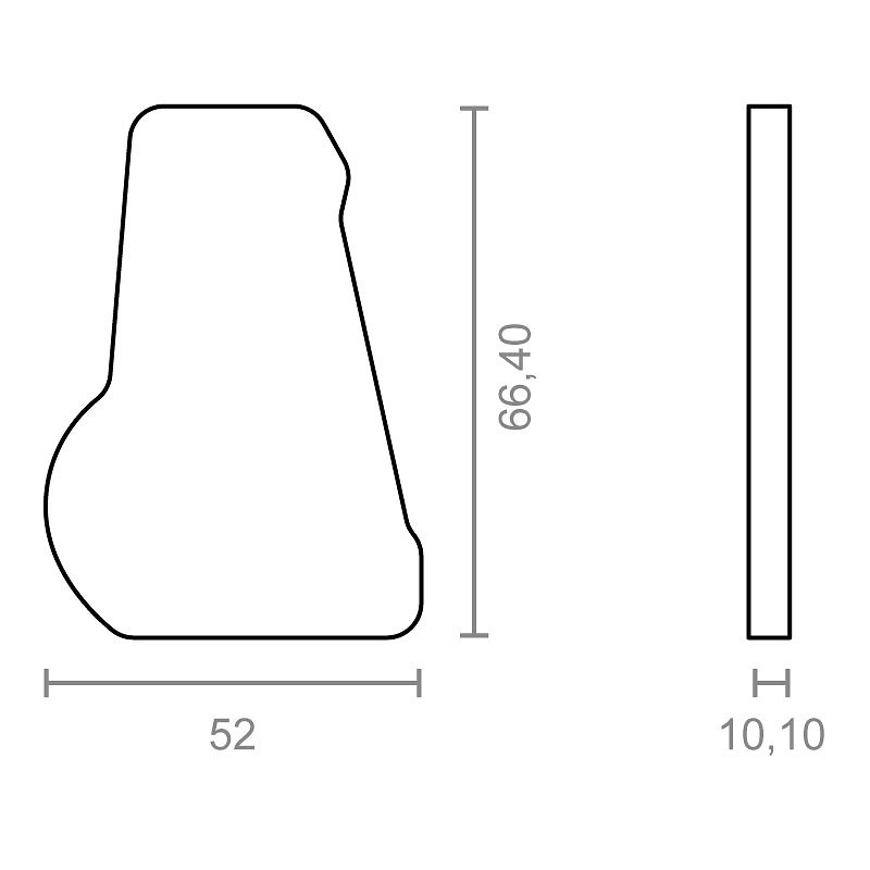 JUEGO TAPA LATERAL TOLDO PARA PERFIL 65/75/85MM TLD12 BLANCO 66,4 101 52 NYLON 1 