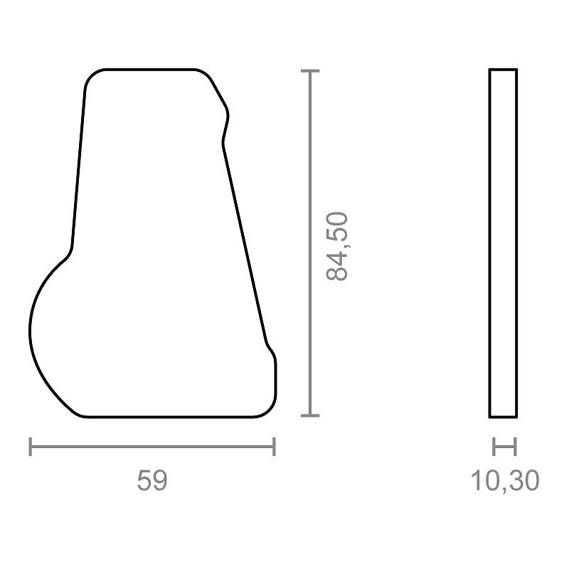 JUEGO TAPA LATERAL TOLDO PARA PERFIL 65/75/85MM TLD12 BLANCO 84,5 103 59 NYLON 1 