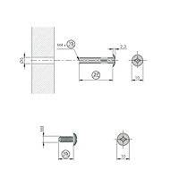 JUEGO TORNILLO UNION KOMBY TNE05 M4 NIQUELADO 