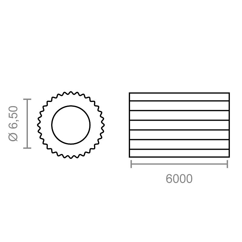 JUNTA MOSQUITERA CORREDERA MQ03 6,5mm NEGRO (6mts) 