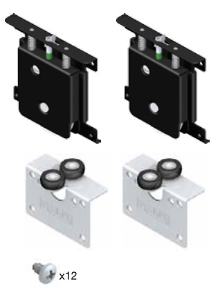KIT 2 RUEDAS ALTAS + 2 RUEDAS BAJAS PUERTA CORREDERA TERRA S75 
