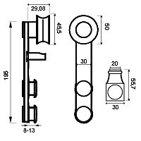 KIT CABINA CORREDERA CB21 INOX 
