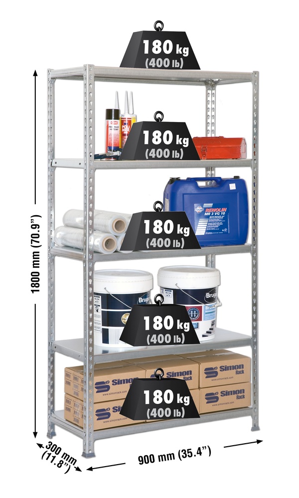 KIT CLASSIC ESTANTERIA SIMONCLICK ALTURA 2000 ANCHO 1000 