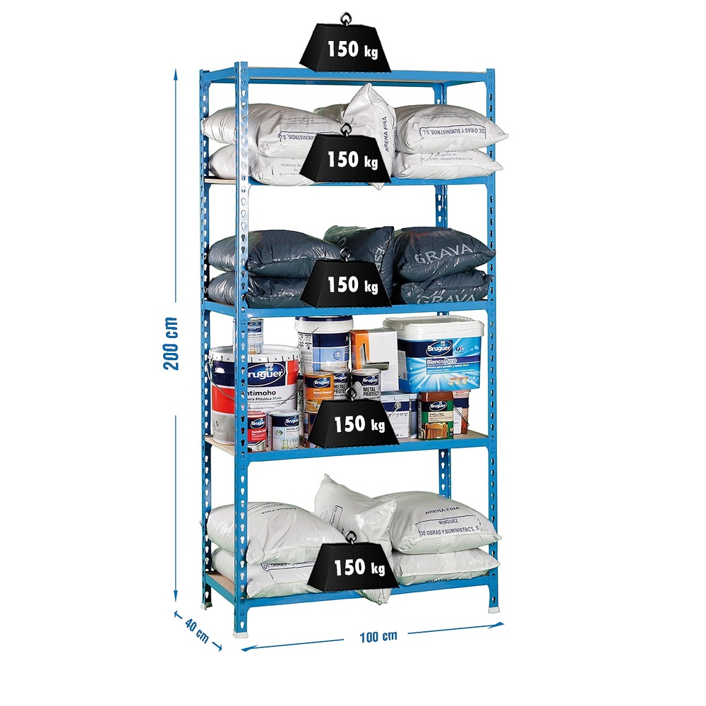 KIT CLASSIC ESTANTERIA SIMONMADERCLICK ALTURA 2000 