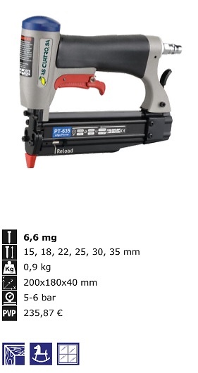 KIT CLAVADORA PT 635+COMPRESOR SILENCIOSO MAGNET 500-5L 