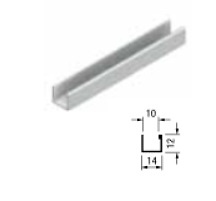 KIT PERFIL U PARA TIRADOR PARA ARMARIO EMPOTRADOS TERRA 75/80/85 PRU10V PARA TABLERO 10MM 2+2 MTS 