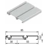 KIT PERFILES GUIA SUPERIOR+INFERIOR 2 CARRILES PARA TIRADOR ARMARIO EMPOTRADO TERRA 85 