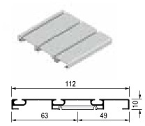KIT PERFILES GUIA SUPERIOR+INFERIOR 3 CARRILES PARA TIRADOR ARMARIO EMPOTRADO TERRA 75 